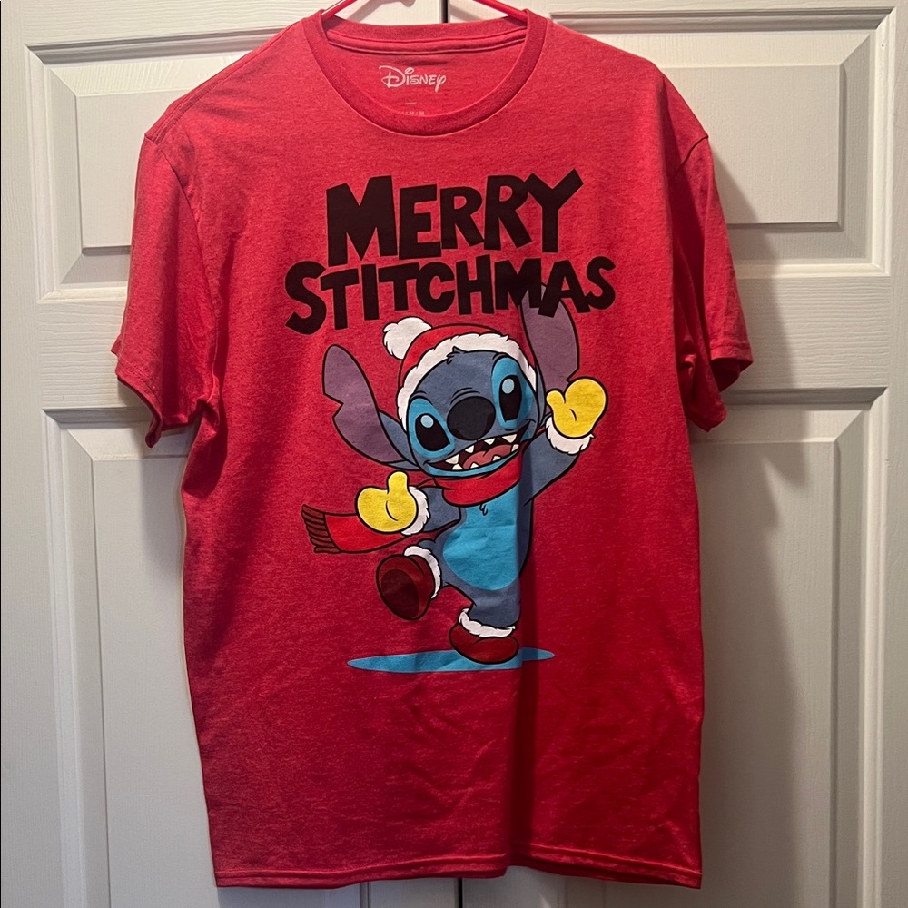 Disney Red Merry Stitchmas Tee